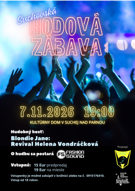 plagát k&nbsp;akcii hodová zábava