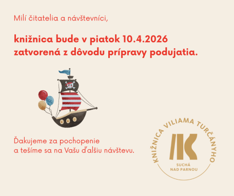 Knižnica v piatok 10.4. zatvorená 1